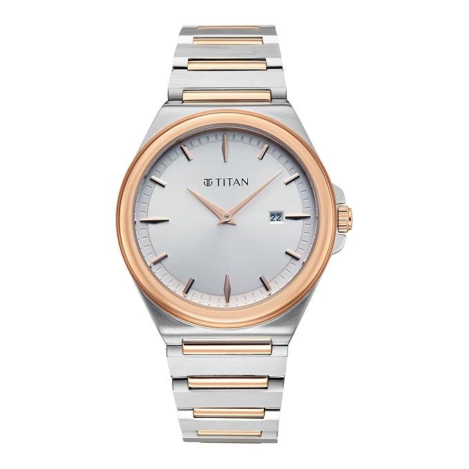 Titan Classique sleekfitS tainless Steel Strap Watch for Men 90261KM01